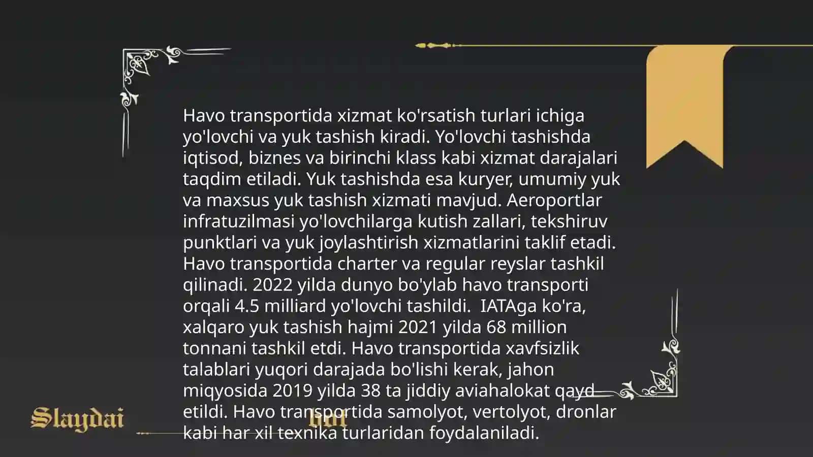 Turizm transport xizmatlarining turlari 4