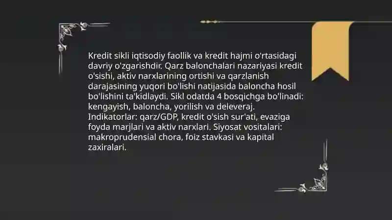 Moliyaviy inqiroz. Qarz va banklar nazariyalari 4