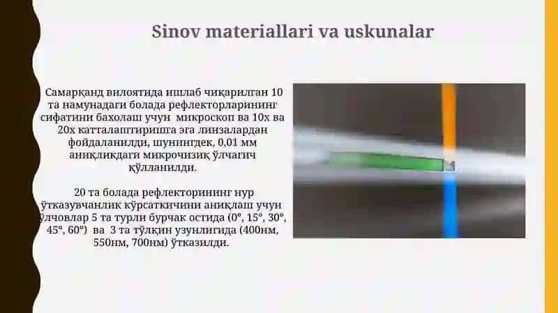 Bolada reflektor reaksiyalarning rivojlanishini baholash 4