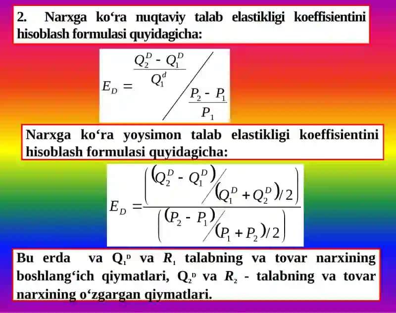 Talab va Taklif Elastikligi 4