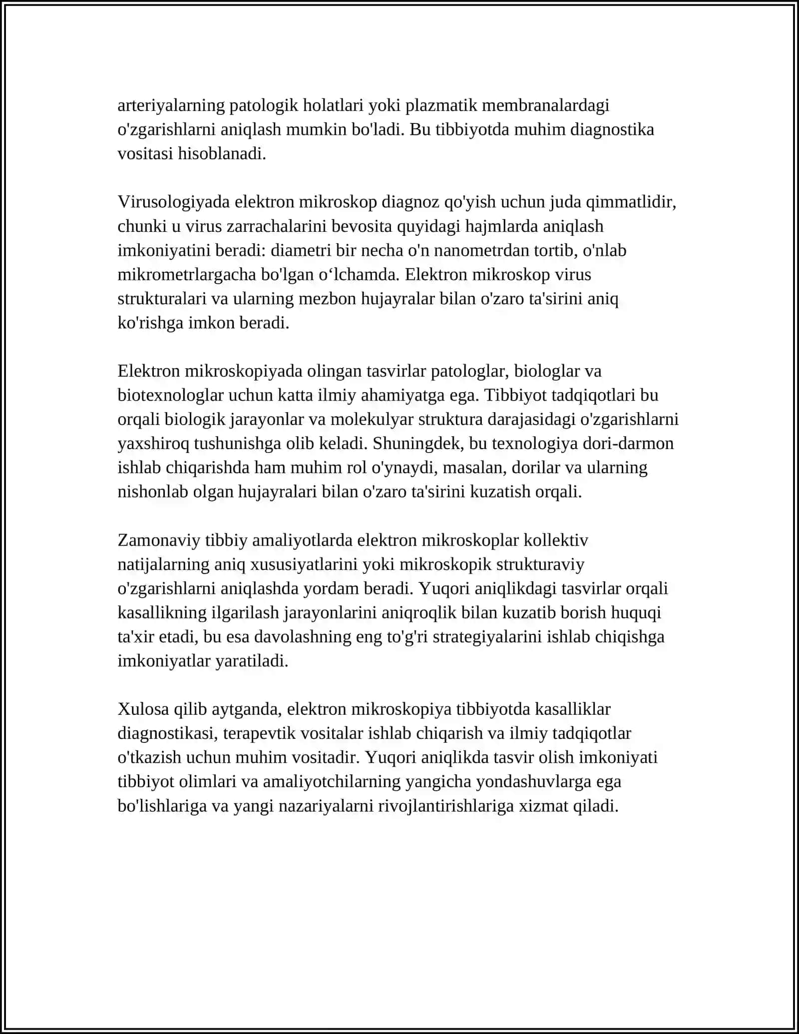 ELEKTRON MIKROSKOPIYA USULLARINING TIBBIYOTDAGI AHAMIYATI 4