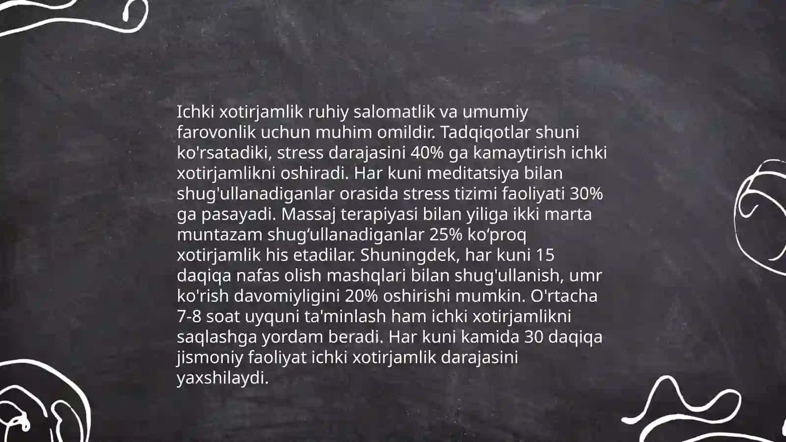 Tinch va xotirjam yashash baxti 4
