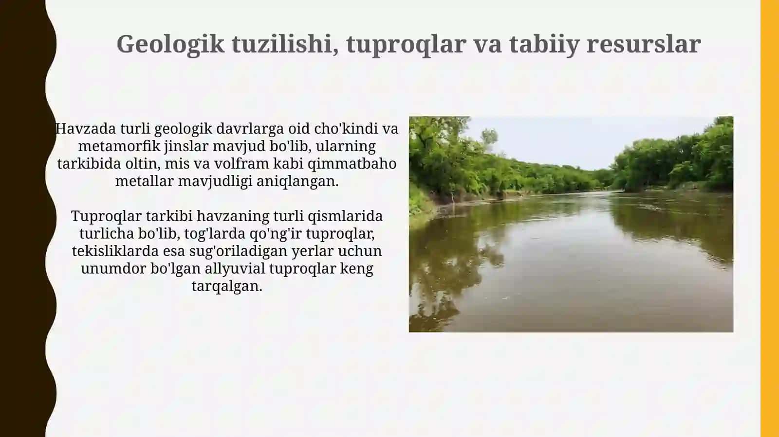 Daryo havzasini ta'biy sharoitini baholash vaiqtisodinitariflash 4