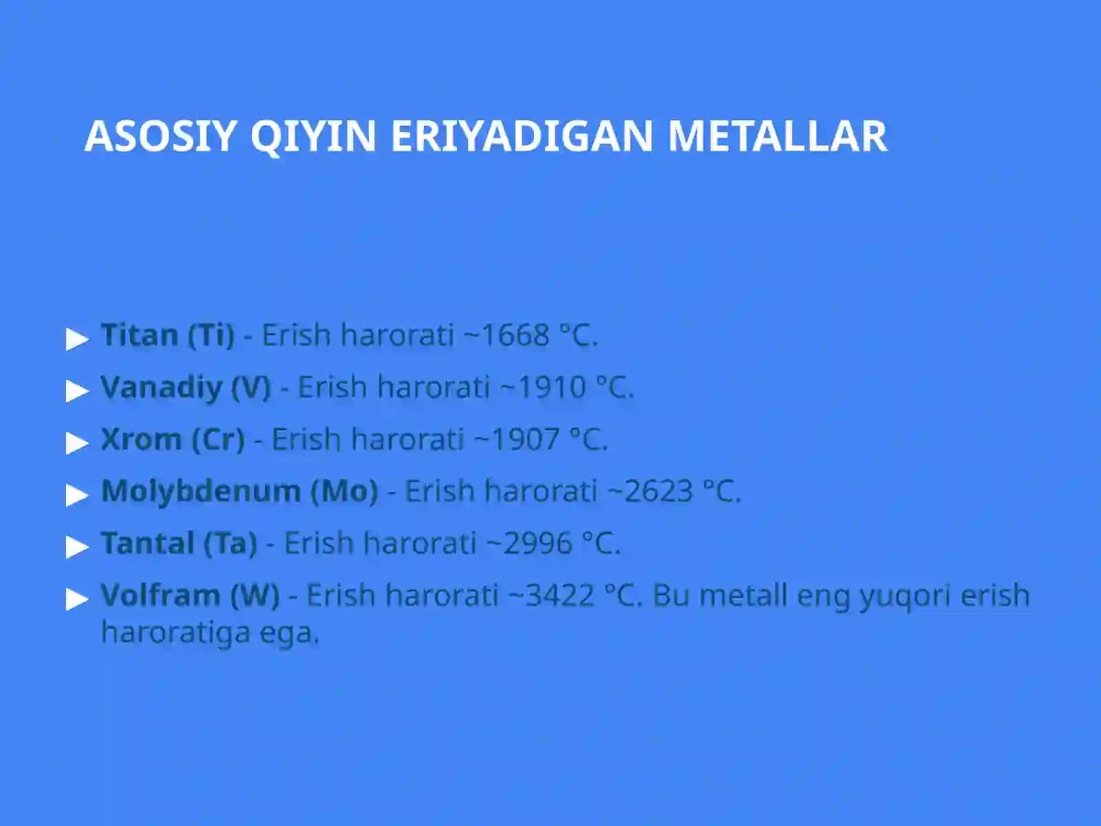 QIYIN ERIYADIGAN METALLAR 4