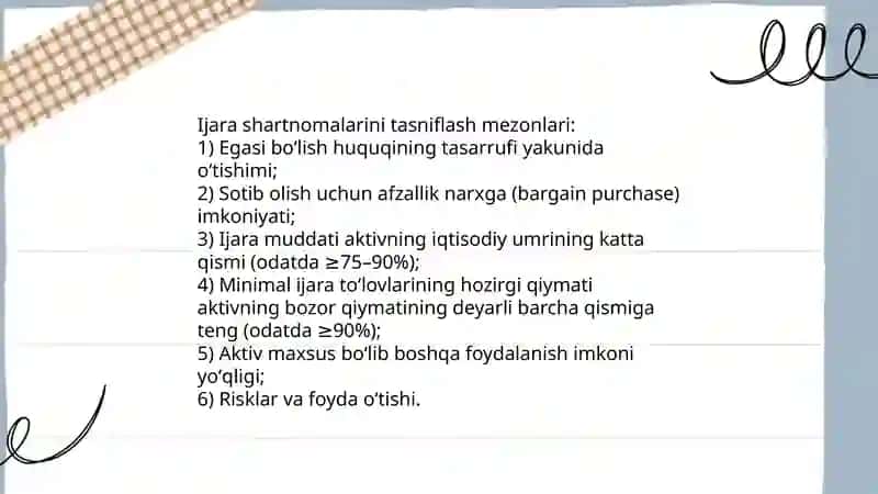 Operativ va moliyaviy ijara hisobi 4
