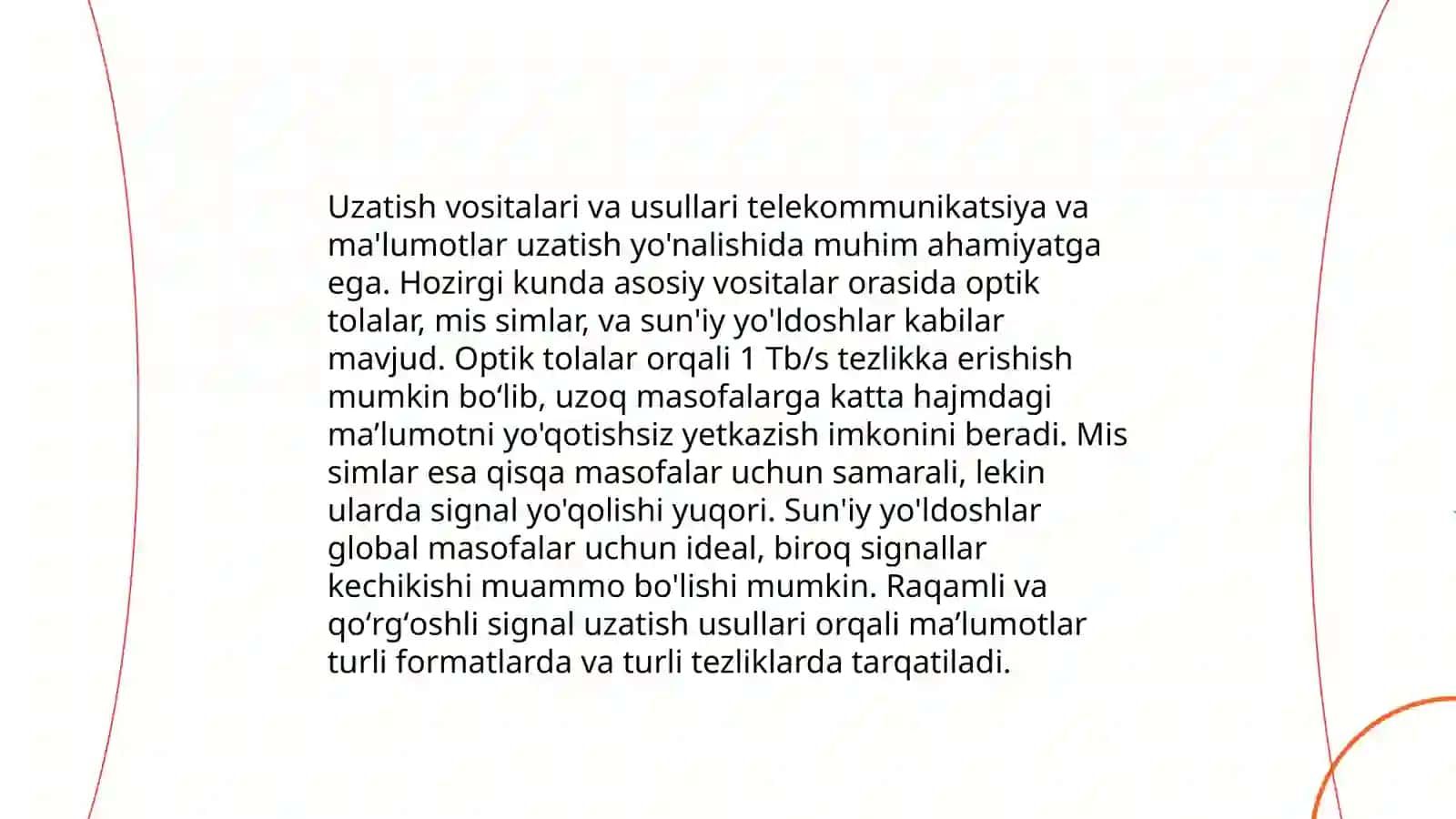 Mavjud tarmoqlar texnologiyalari 4