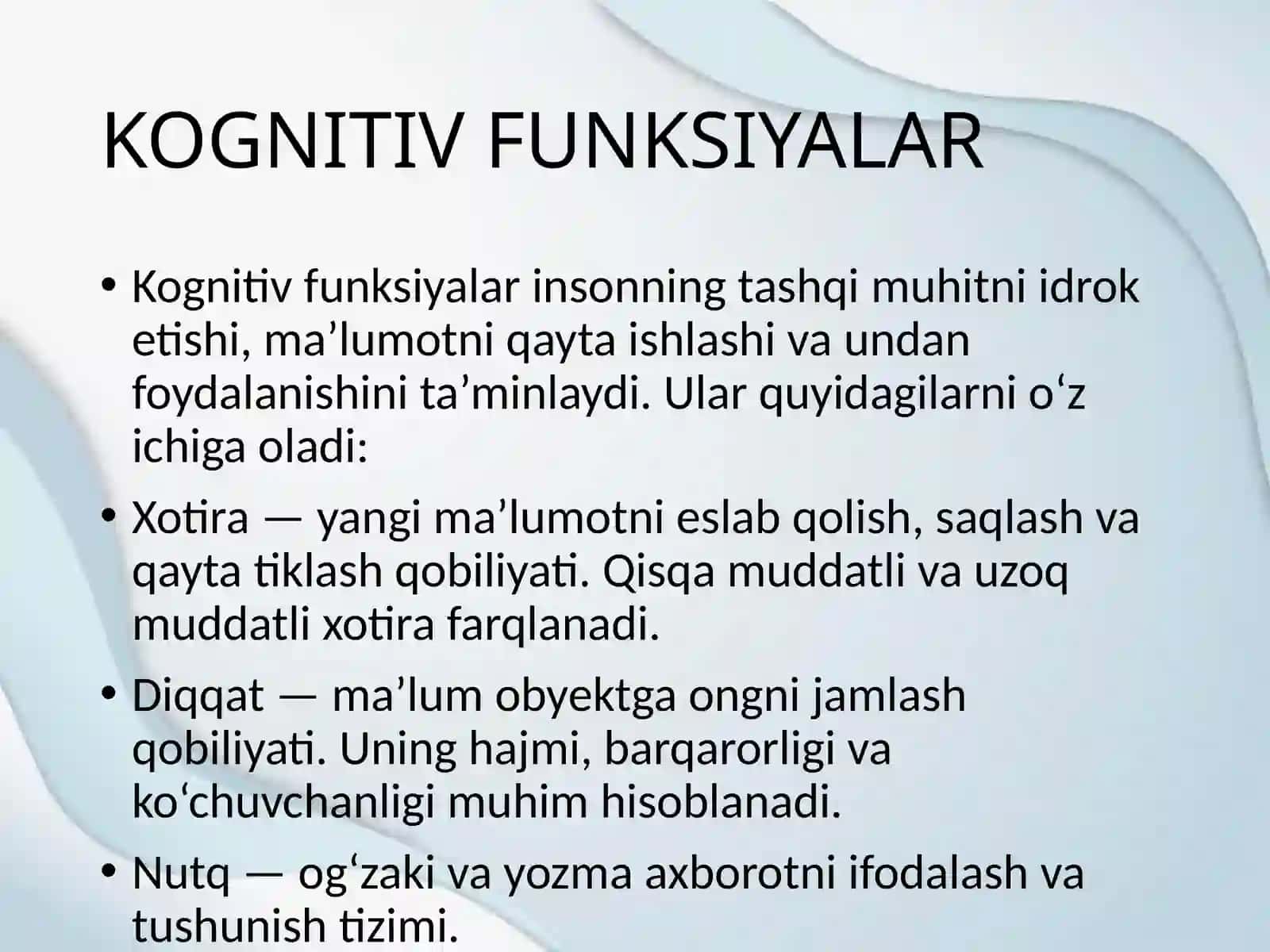 Kognitiv buzilishlar 4