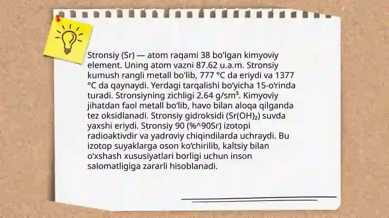Kaltsiy 2-A guruh elementlari (ca sr ba misolida) 4