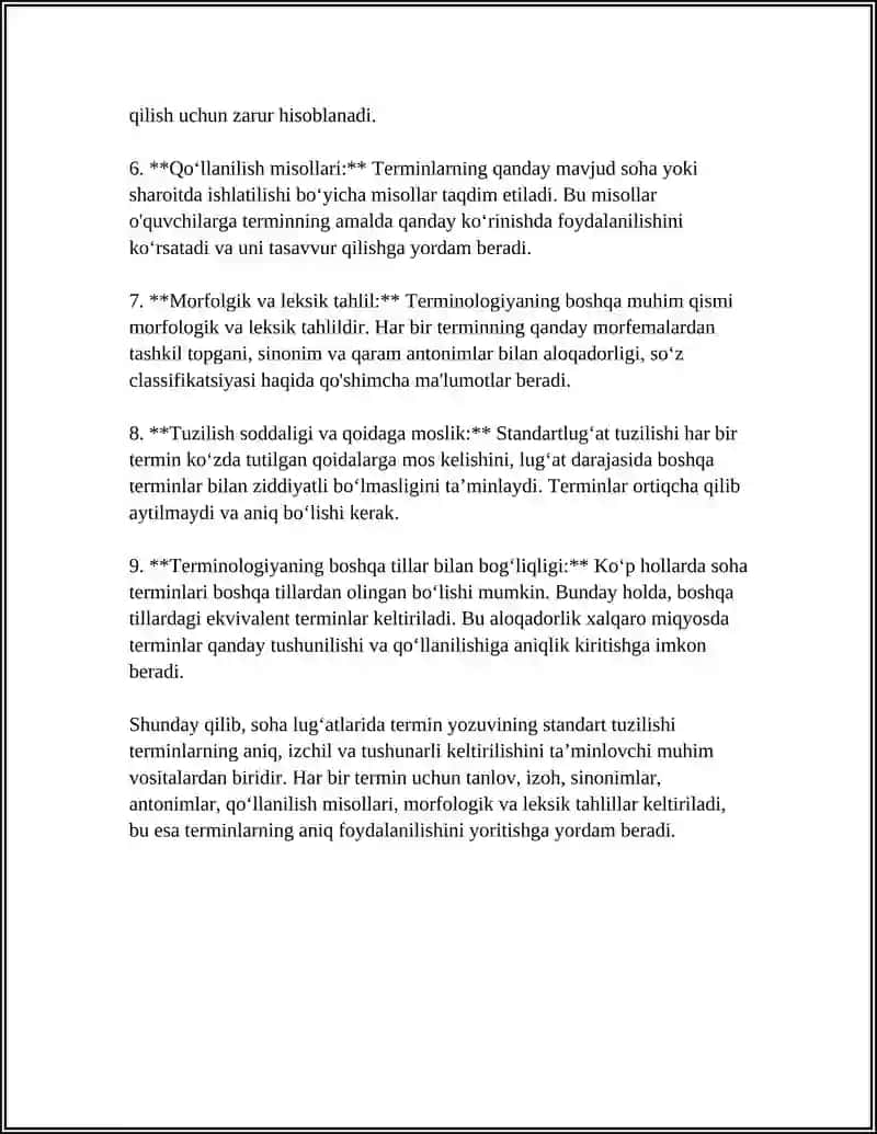 SOHA LUGʻATLARI ULARDA TERMINLAR VA BIRIKMALARNING BERILISHI 4