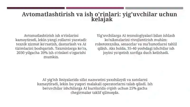Sun'iy intellektning yig'uvchilar sohasiga ta'siri 4