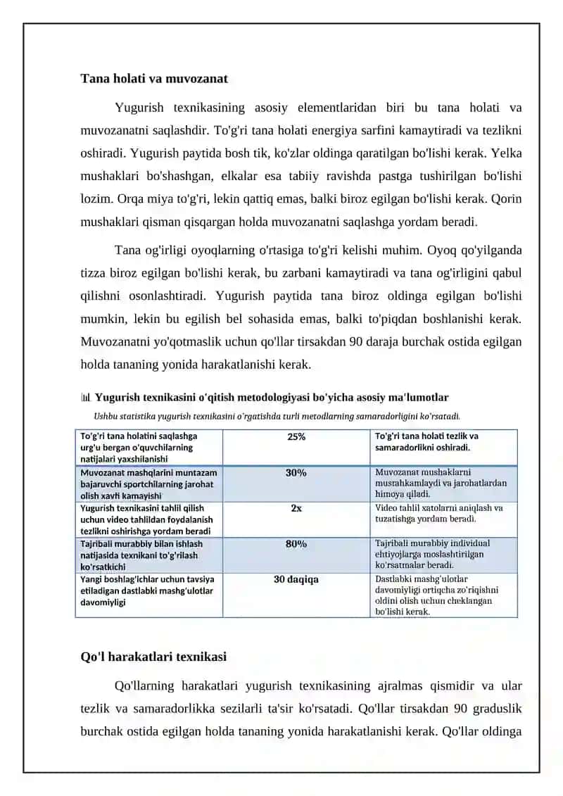 Yugurish turlari texnikasini õrgatish metodikasi 4