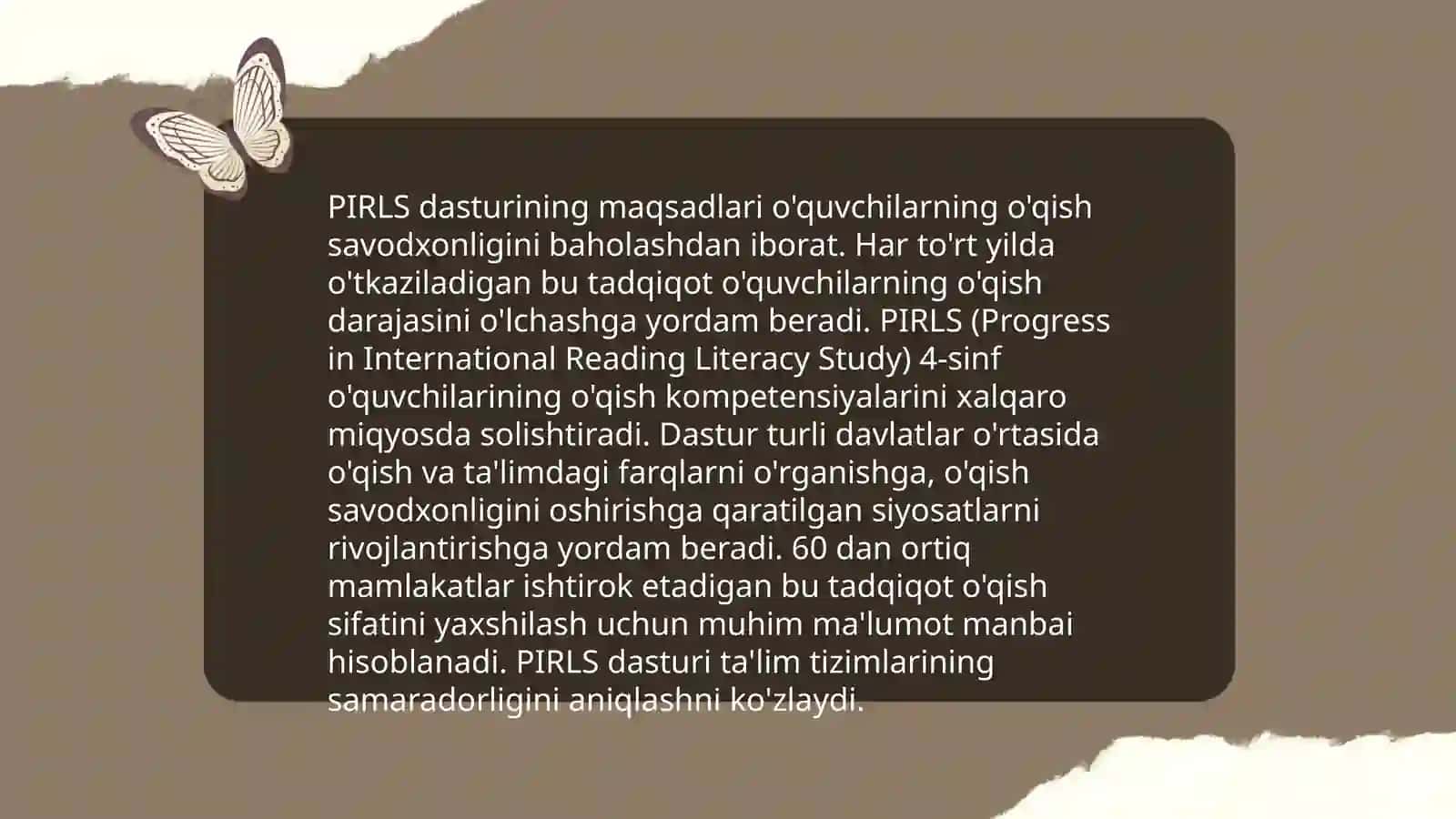 PIRLS xalqaro baholash dasturi 4