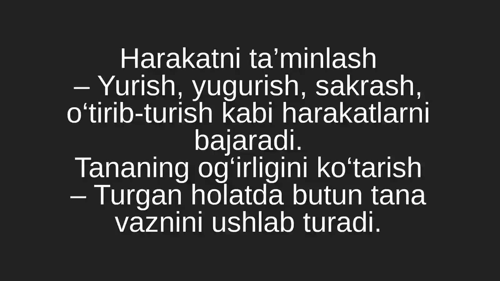 Oyoq muwaklarını vazıfası 4
