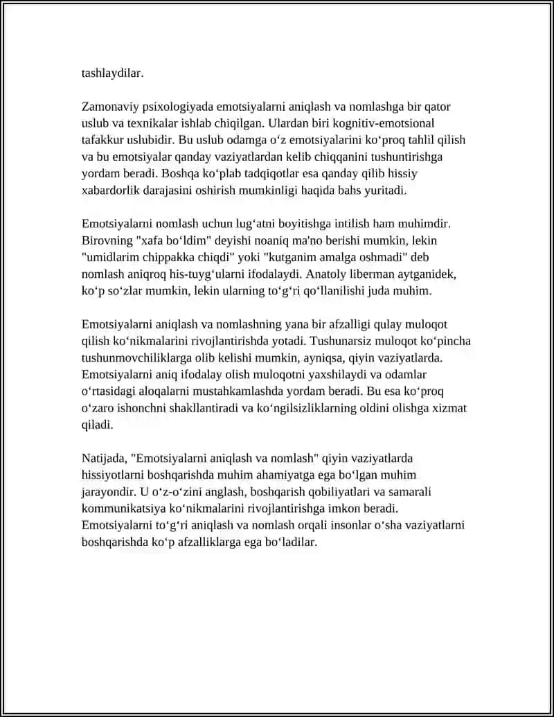 Emotsiyalarni aniqlash va nomlash 4