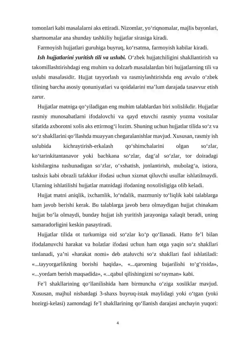 Korxonalarda ish yuritish hujjatlari 4