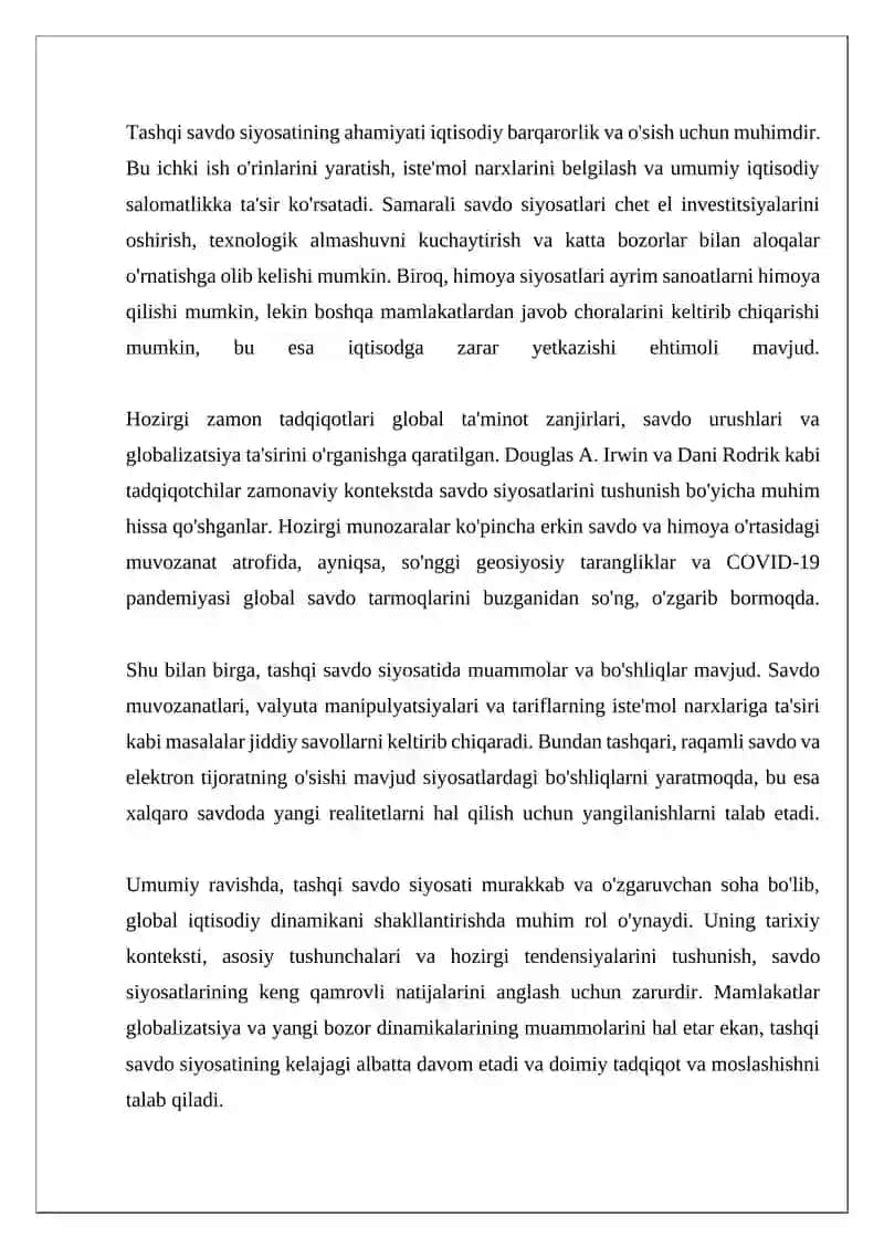 Tashqi savdo siyosati 4