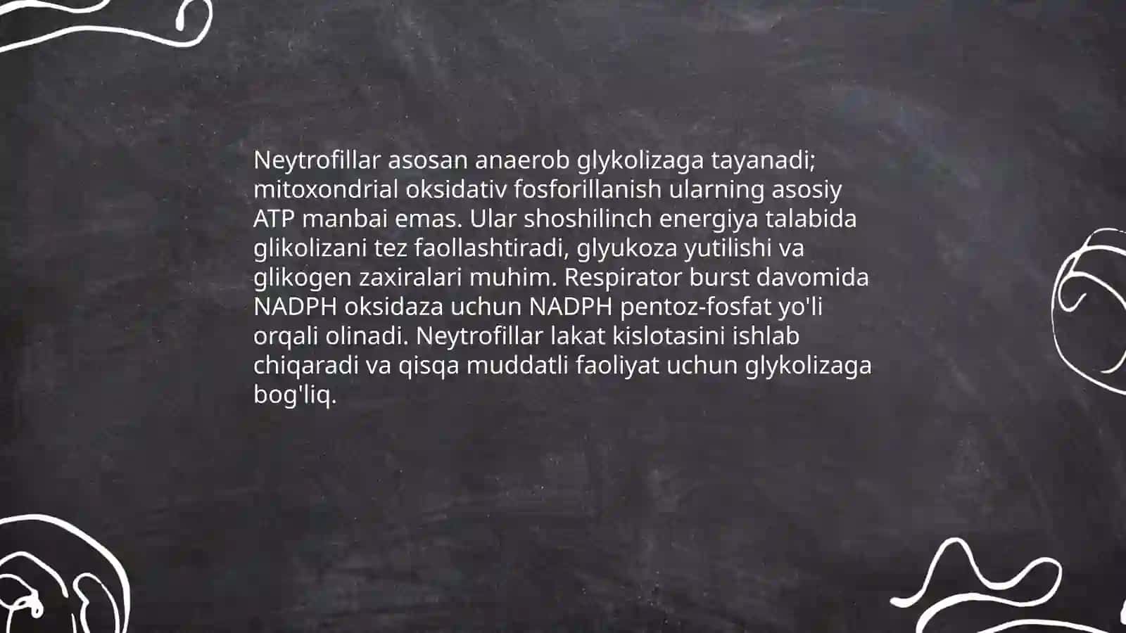 Leykositlar metabolizmi xususiyatlari 4