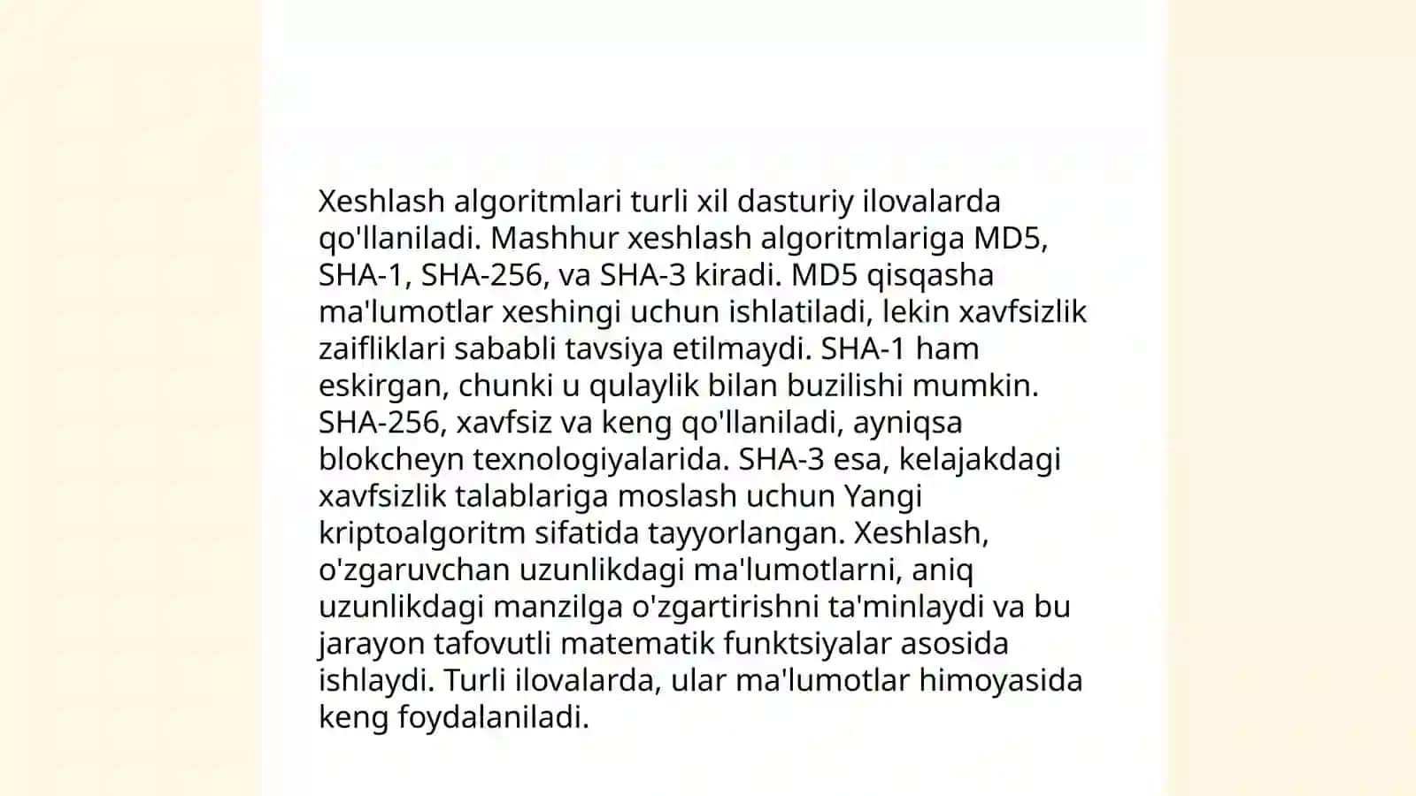Ma'lumotlarni xeshlash algoritmi 4