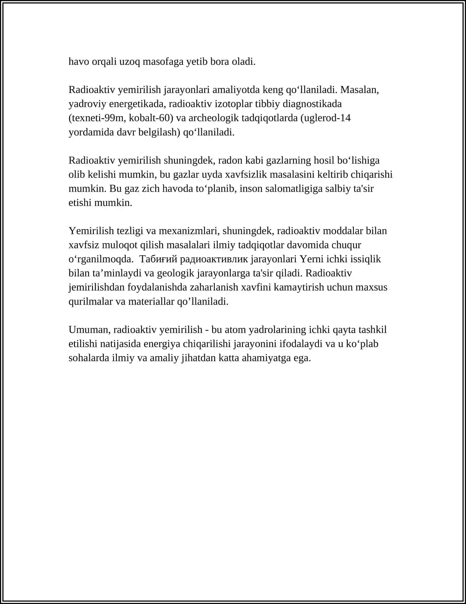 RADIOAKTIV YEMIRILISH 4