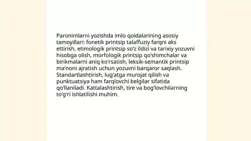 Paronim soʻzlarning yozilishida imloning ahamiyati 4