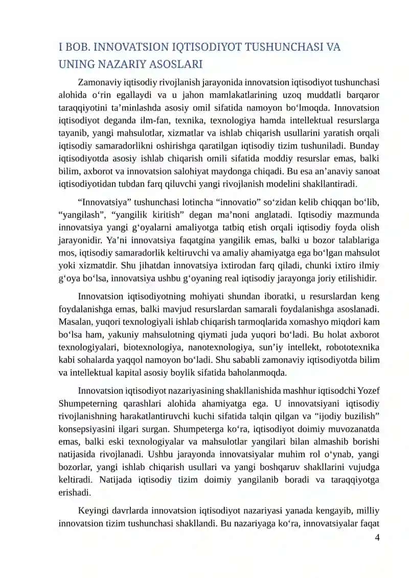 Oʻzbekiston hududlarida innovatsion iqtisodiyotni rivojlantirish istiqbollari 4
