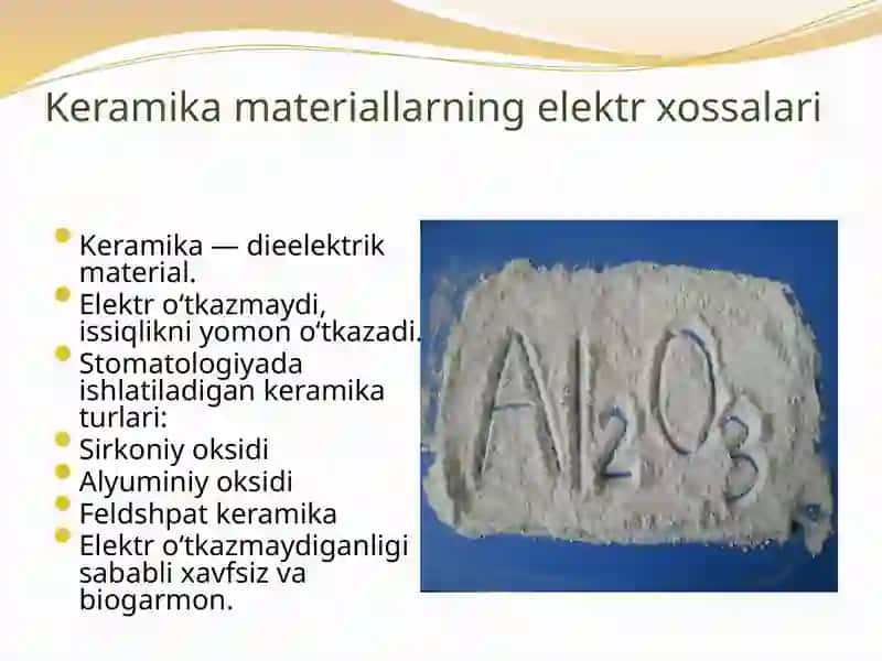 Stomatologik materiallarning elektr xossalari 4