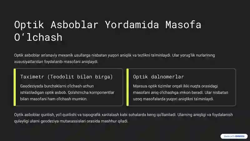 Masofa O‘lchash Va Uning Usullari 4
