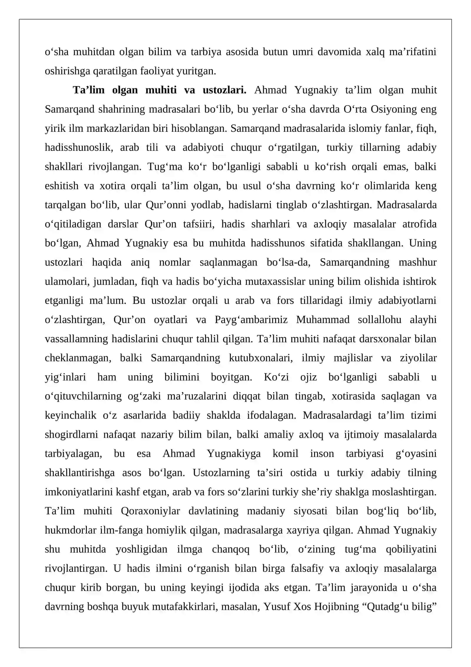 Ahmad Yugnakiy (XII–XIII asr) 4