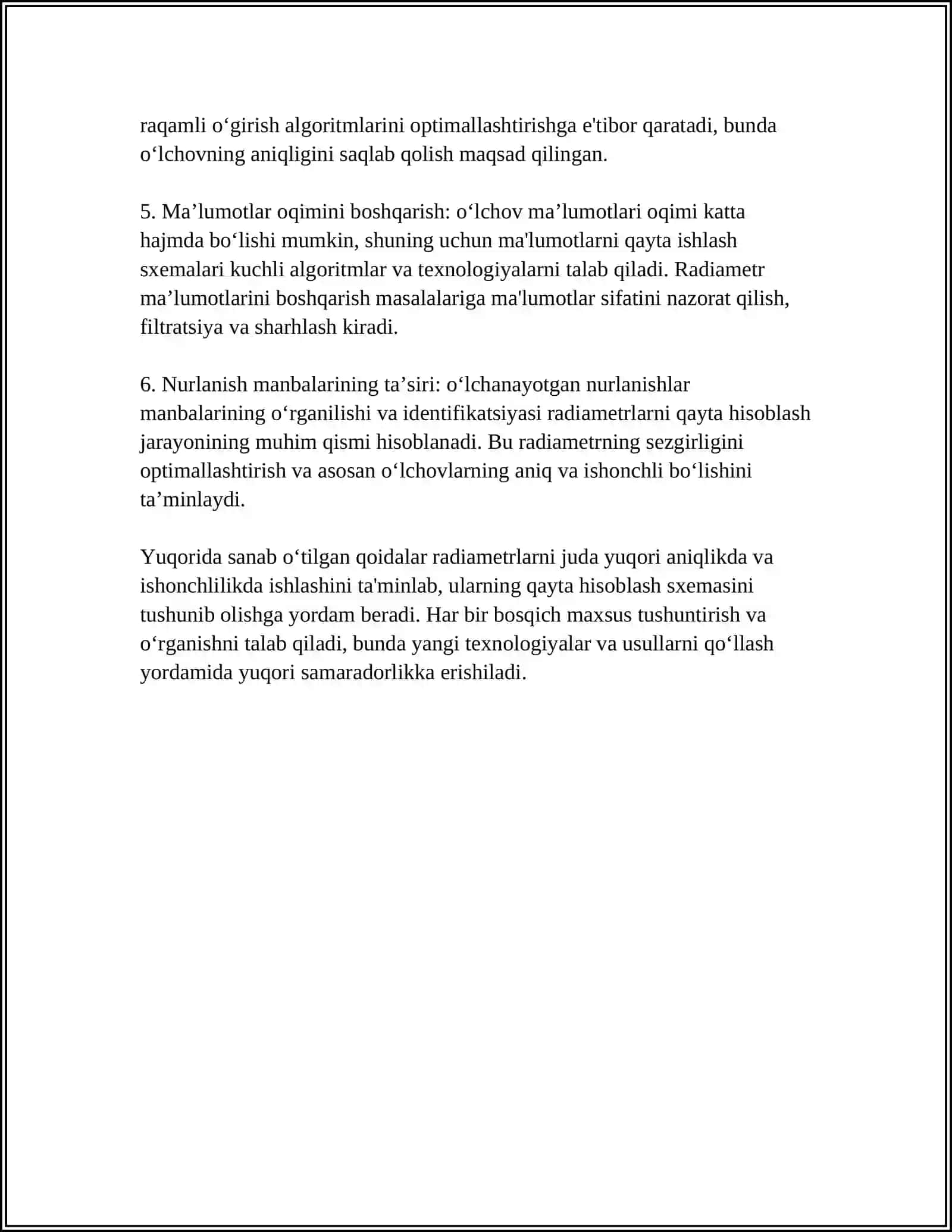 Radiametrlarni qayta hisoblash sxemasi 4