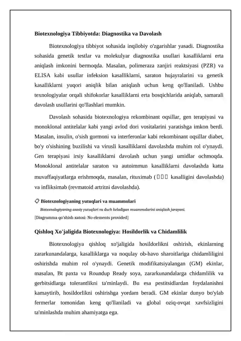 Bioteхnologiya yutuq va muammolari 4