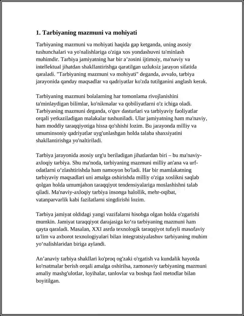 TARBIYANING MAZMUNI VA ASOSIY YO'NALISHLARI 4