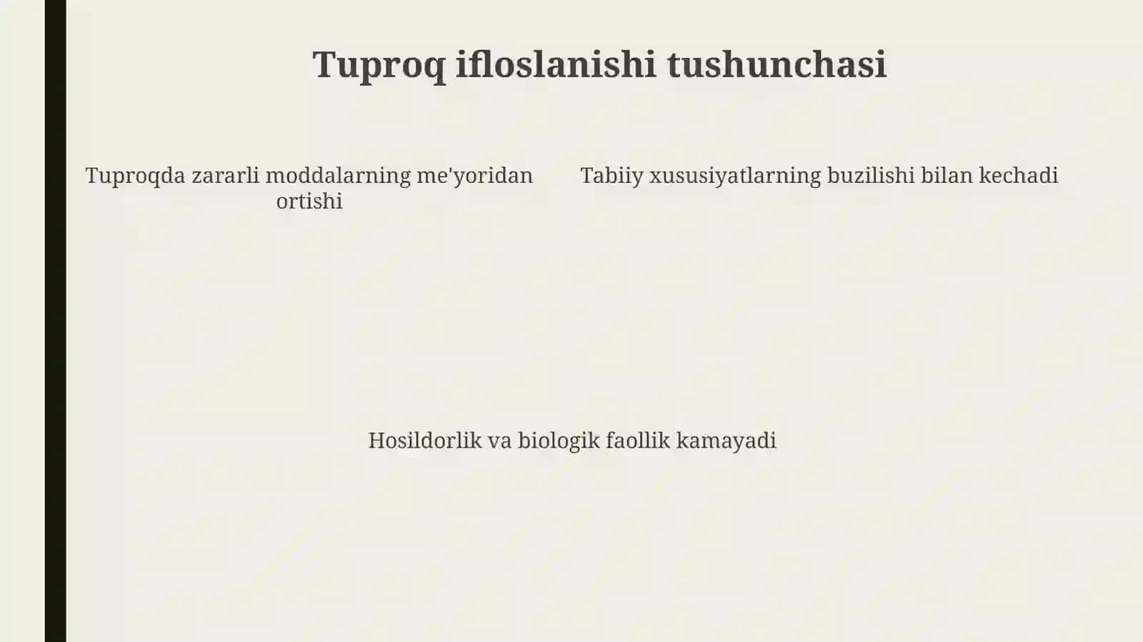 Tuproqlarning Ifloslanishi Antropogen Omillar 4