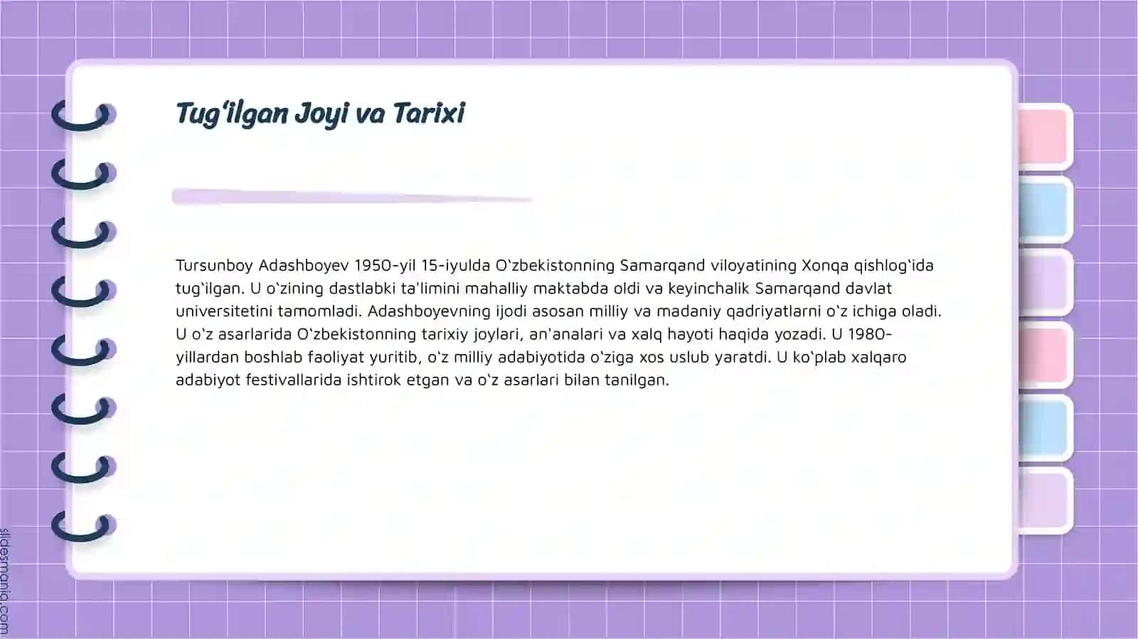 TURSUNBOY ADASHBOYEV HAYOTI VA IJODI 4
