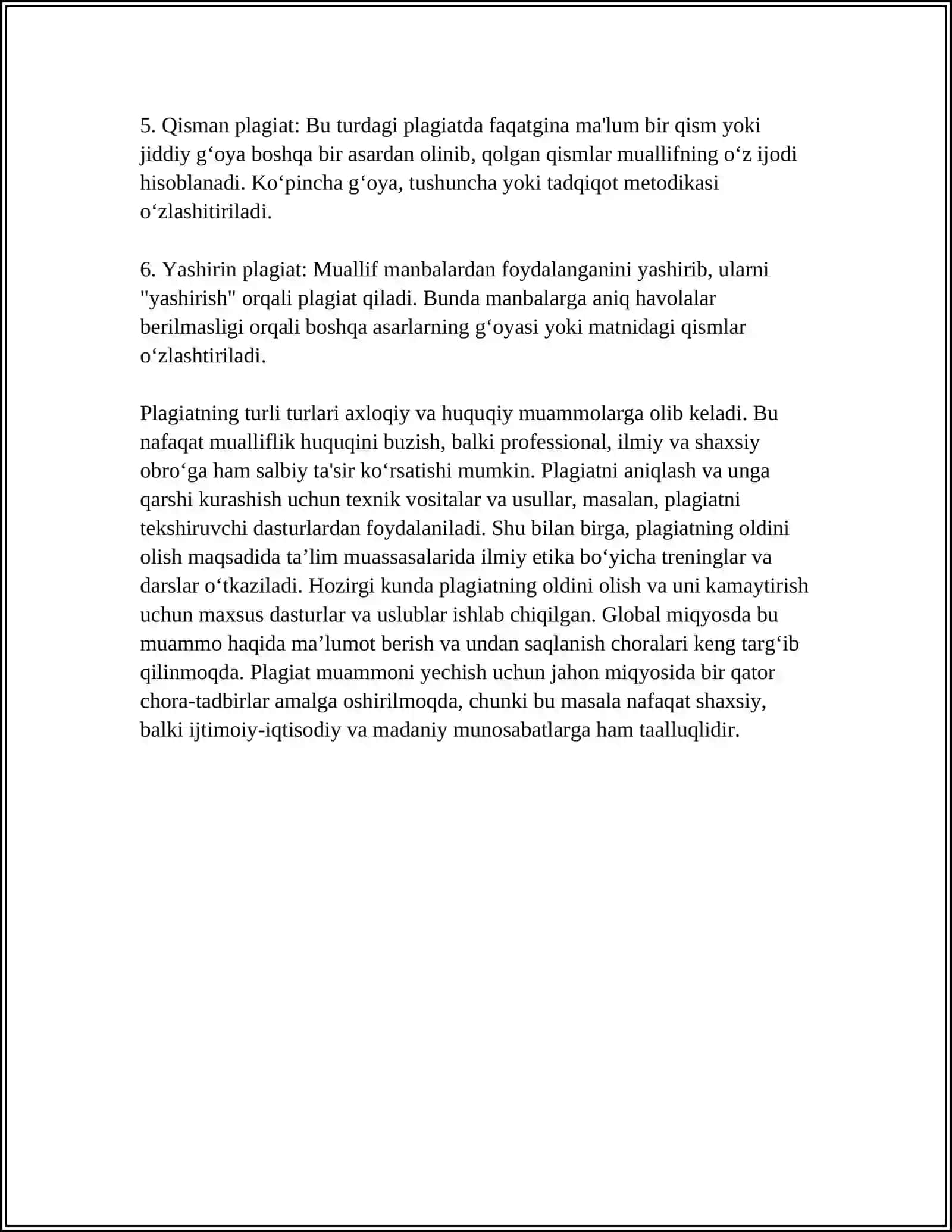 PLAGIAT VA UNING SALBIY OQIBATLARI 4