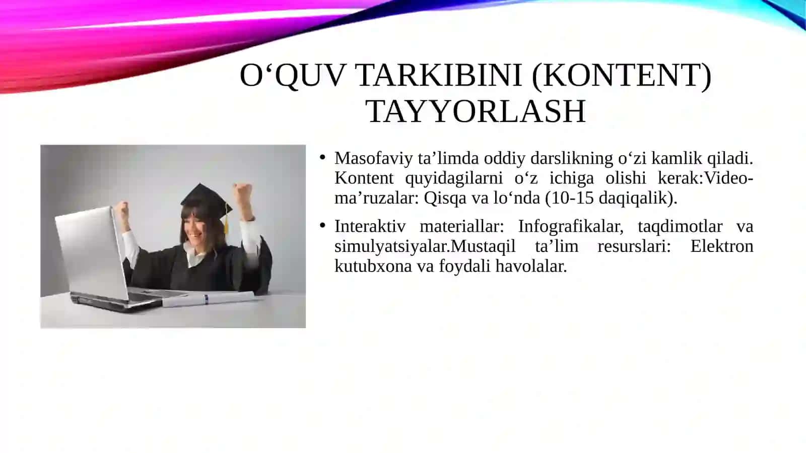 Masofaviy ta’limni tashkil etish va boshqarish. 4