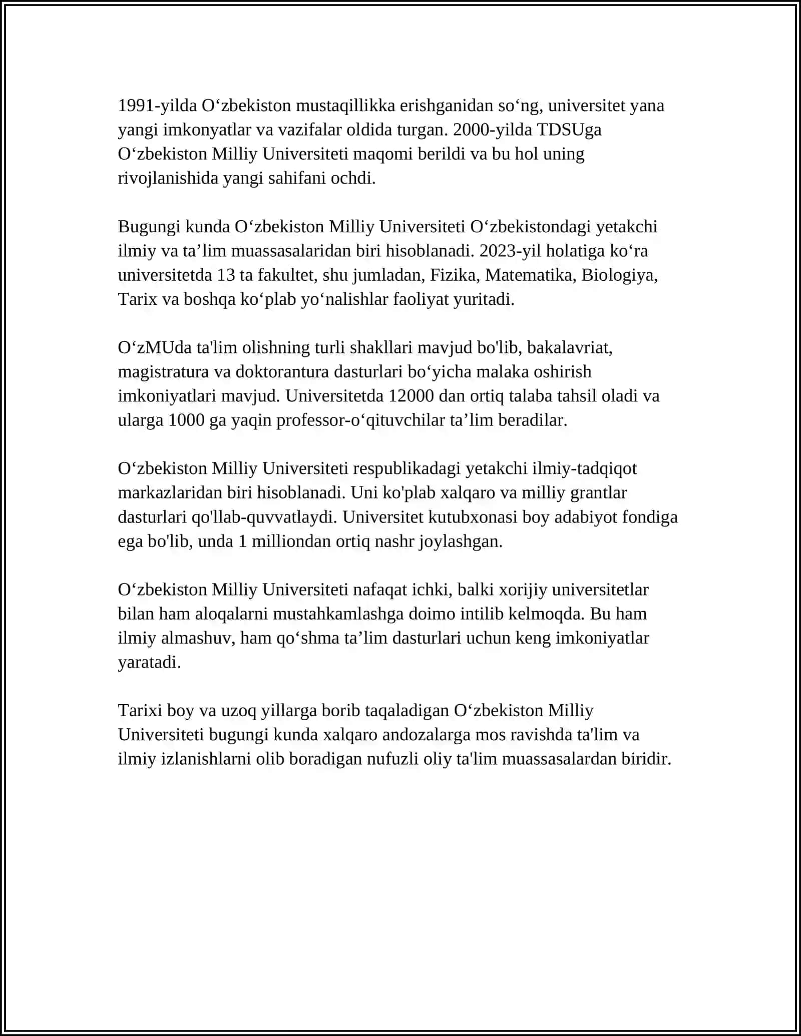 O’zbekiston Milliy Universiteti 4