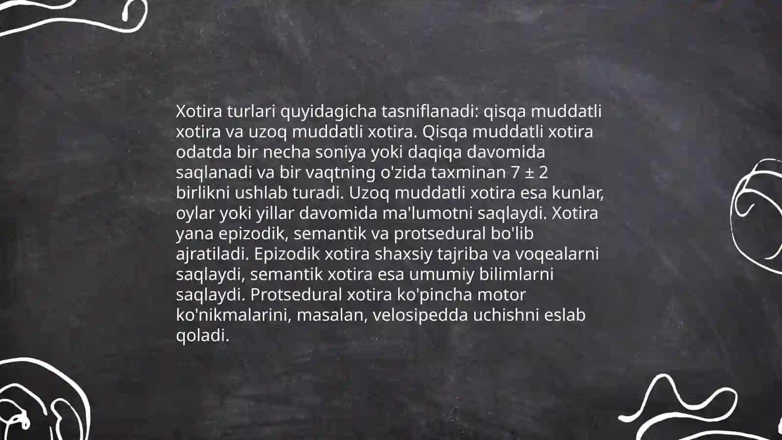 Xotira-psixik jarayon sifatida 4