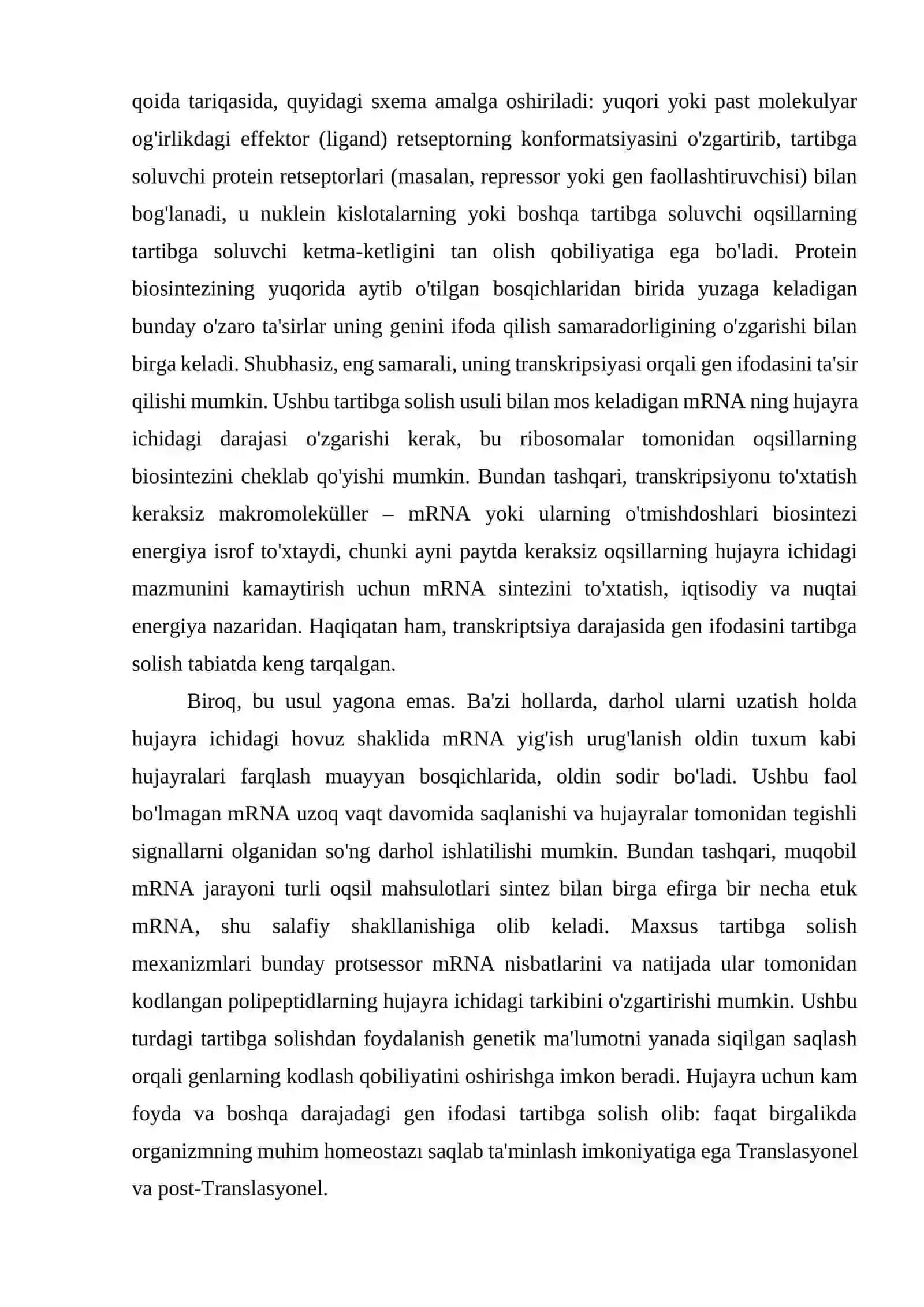 GEN IFODASINI TARTIBGA SOLISH 4