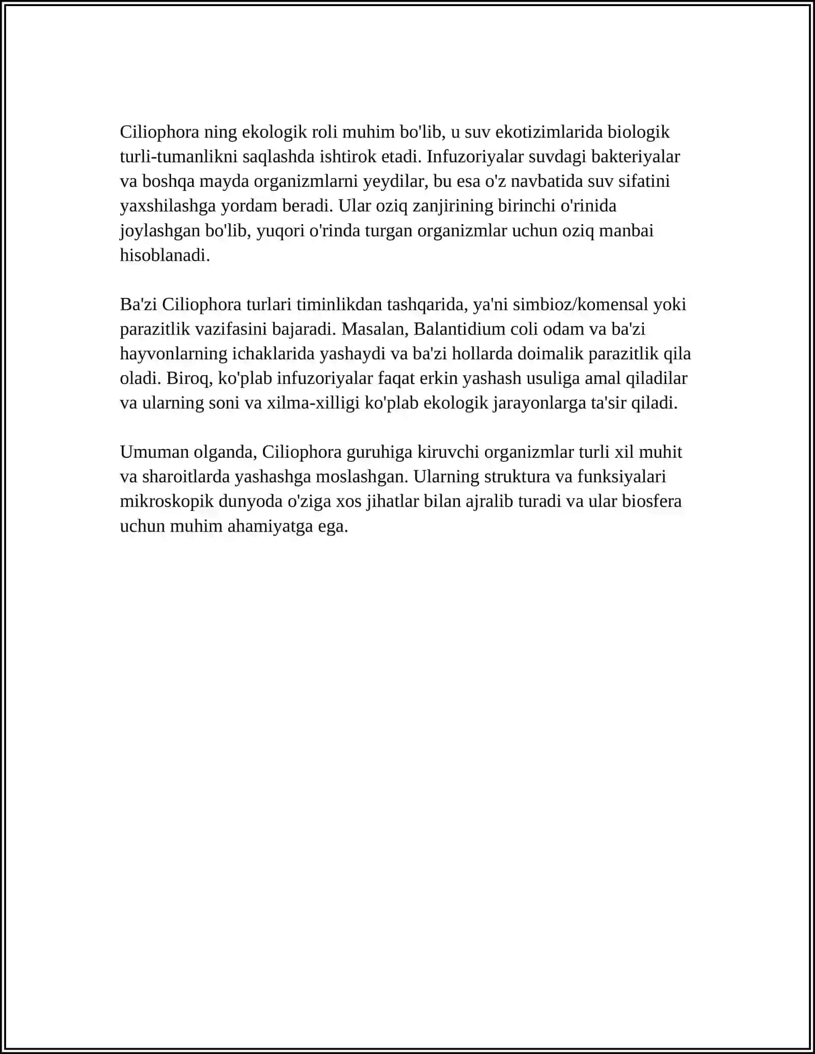 CILIOPHORA KISHIK TIPI 4