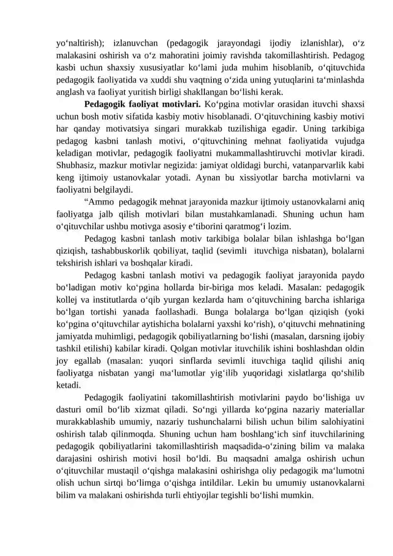 Pedagogik faoliyat psixologiyasi 4