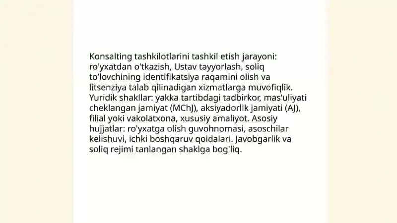 Konsalting Tashkilotlar 4