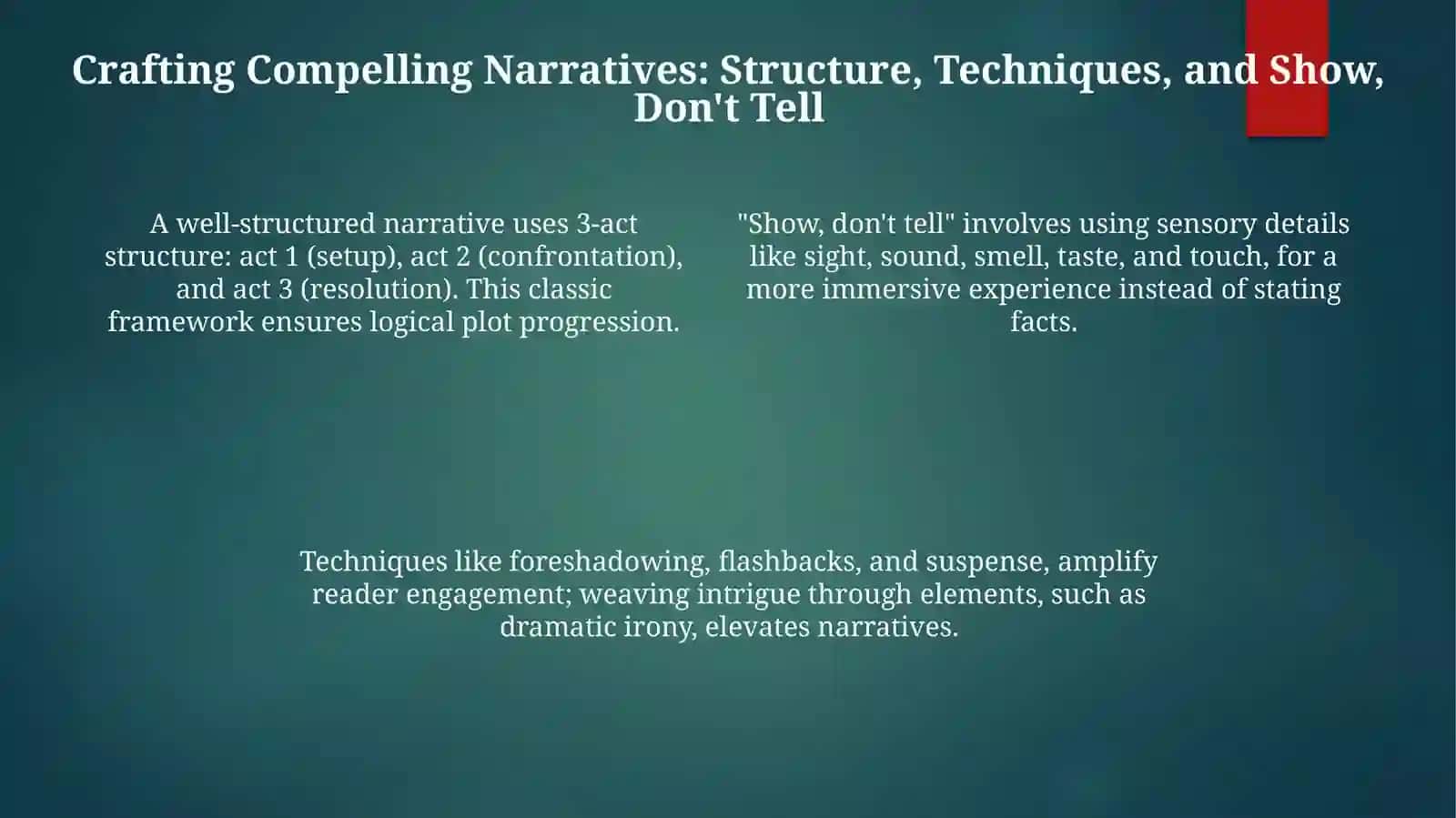 Narrative paragraphs 4