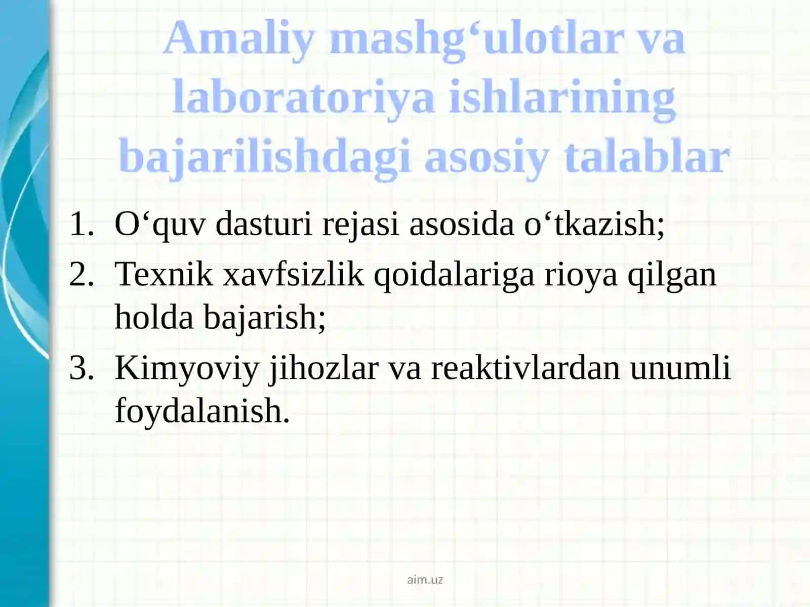 Laboratoriya va amaliy mashg‘ulotlar 4