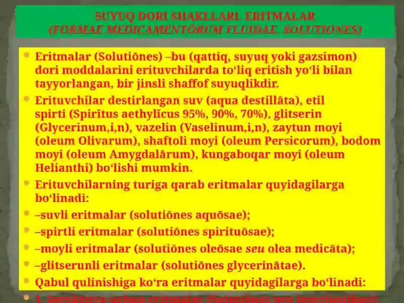 Suyuq Dori Shakllarining Retseptlarda Yozilishi 4