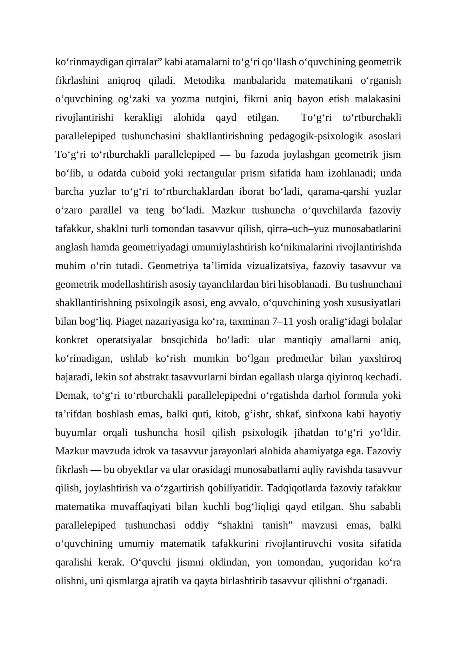 To'g'ri to'rtburchakning parallelopiped tushunchasini o'qitish metodikasi 4