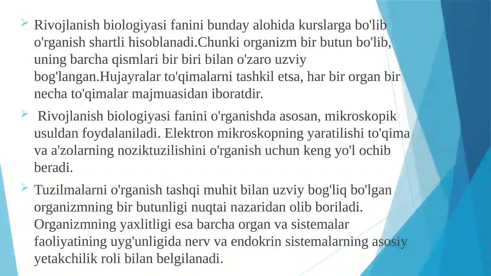 Rivojlanish biologiyasi 4