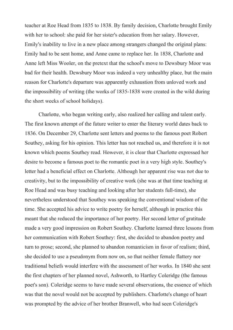 PROSPERITY OF CH. BRONTE’S WORK “JANE EYRE” (1816-1855) 4