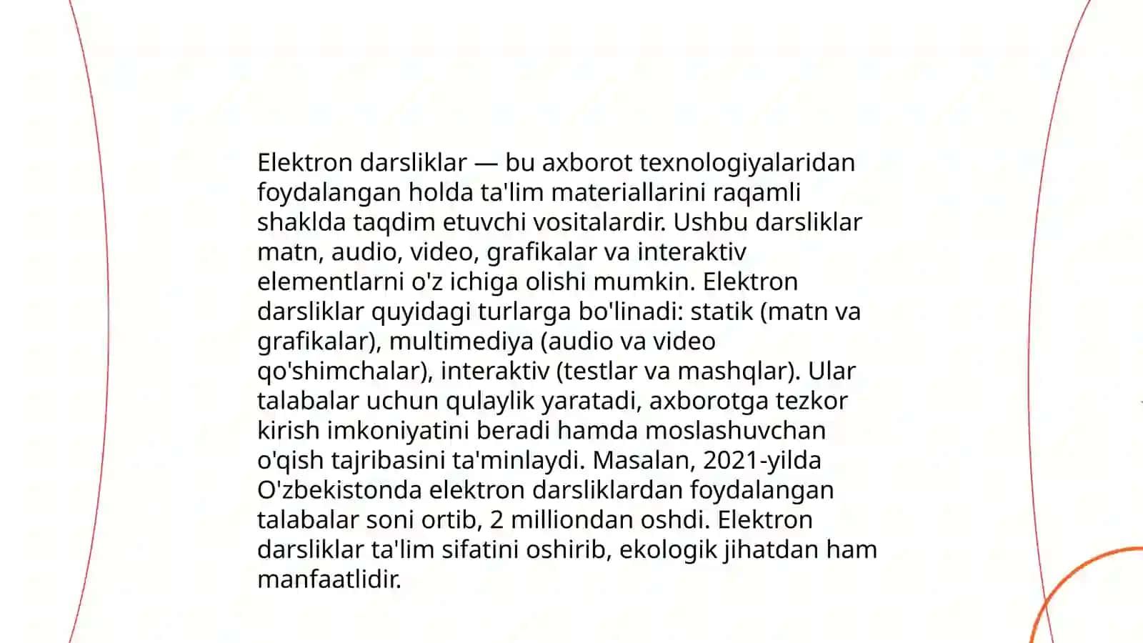 Elektron darsliklar yaratish masalalari 4