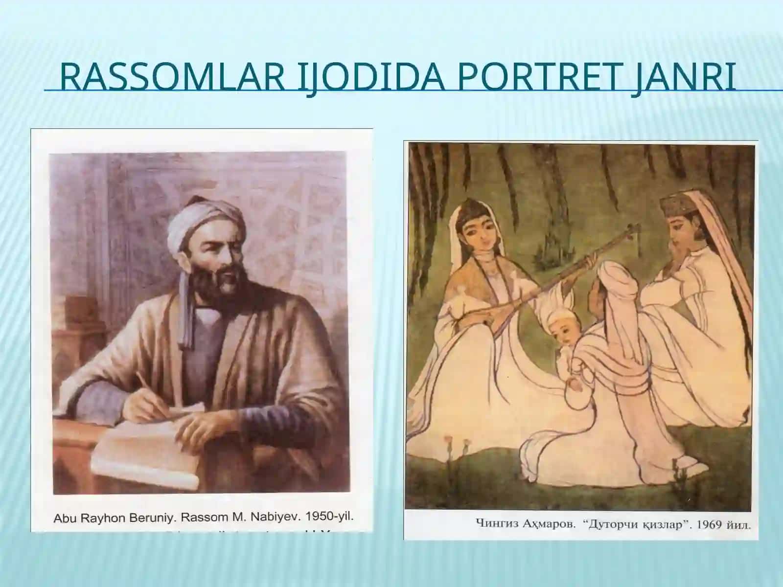 5-sinf Tasviriy san'at dars ishlanma. Tasviriy san'atda portret janri 4