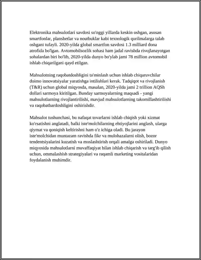 Mahsulot tushunchasi 4